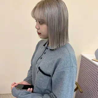 ミディアム カラー 舟橋耀/ブリーチカラ ー/レイヤーカットのヘアスタイル