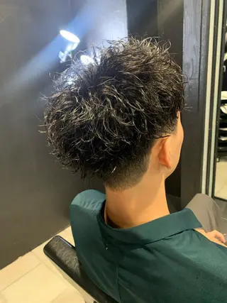 ショート メンズ メンズパーマ/難波/ 心斎橋　室園亮佑のヘアスタイル