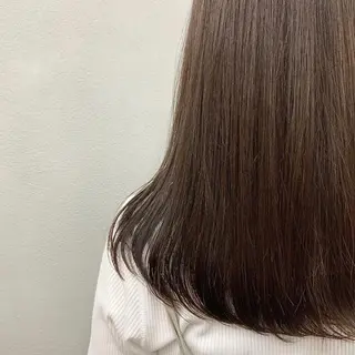 ミディアム カラー 🌱小顔魅せカット 透明感カラー/泉綺のヘアスタイル
