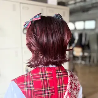 ミディアム ヘアアレンジ ANLY. 明治神宮前所属・うる艶/透明感カラー 🐇🤍もものヘアスタイル