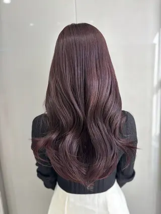 ロング カラー ブリーチなし透明感 ×縮毛矯正🤍ユウのヘアスタイル