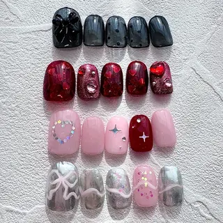 ネイル RIEKO🍒 ワンホン♡推しネイルのネイルデザイン