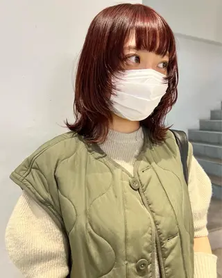 ショート カラー 顔周りカット/透明感 カラー✂️MEIのヘアスタイル