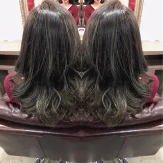 ミディアム カラー レイヤーカット匠 イソザキノリユキのヘアスタイル