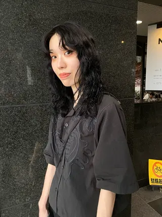 セミロング 松村明門/メンズ カット/メンズパーマのヘアスタイル