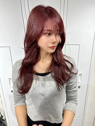 ロング カラー パーマ ヘアアレンジ 髪質改善/レイヤー ダブルカラー塚本耀のヘアスタイル