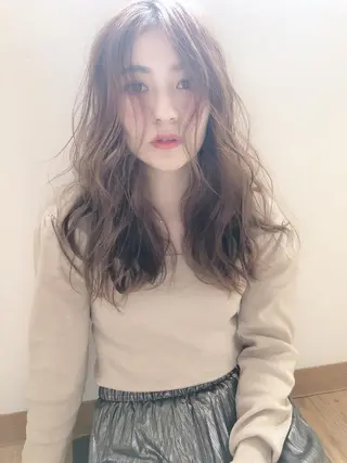 セミロング カラー テトネ タカシのヘアスタイル