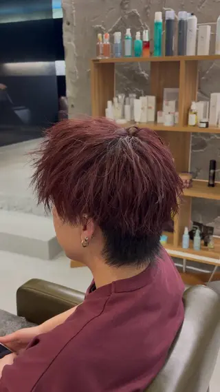 カラー メンズ KIMIYA/メンズ パーマ/透明感カラーのヘアスタイル