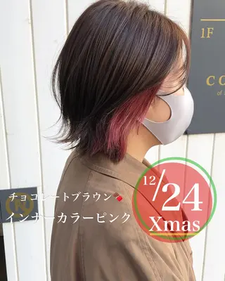 ミディアム 葵/レイヤーカット/ 韓国風/透明感カラーのヘアスタイル