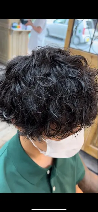 ミディアム パーマ メンズ パーマ&髪質改善職人 稲本　来耶のヘアスタイル