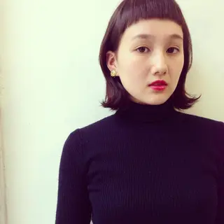 ショート ミディアム カラー la fith所属・rico_by ヘアとアイブロウのヘアスタイル