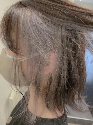 ショート カラー ハイライト/ブリーチ バレイヤージュ関佳祐のヘアスタイル