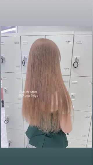 ロング カラー 🤍💕ブリーチカラ ーAyaka💕🤍のヘアスタイル