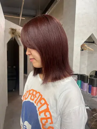 ロング カラー ブリーチなしカラー ダブルカラーエクステのヘアスタイル
