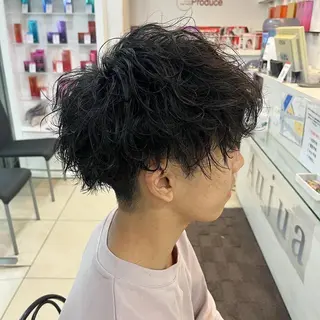 ショート パーマ メンズ 韓国風メンズ/毛流れ ヘアなら須田龍世のヘアスタイル