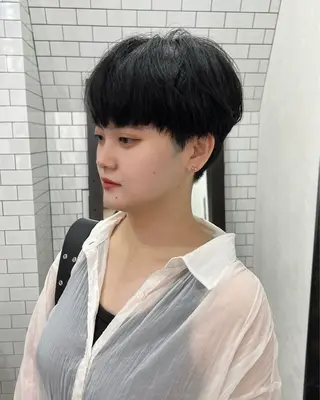 ショート 紙屋町ショート /ボブ　パーマ河内蓮のヘアスタイル