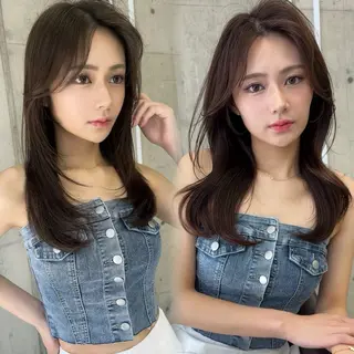 ロング 縮毛矯正/美髪カラー 松田空優哉のヘアスタイル