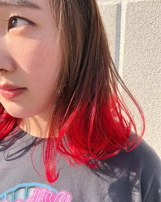 セミロング カラー ヘアアレンジ 【池袋/スパイキー ショート】ⓝⓘⓜⓤのヘアスタイル