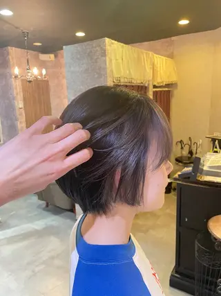 ショート カラー eim hair rink  長津田店所属・🫧透明感カラー 🫧しほのヘアスタイル