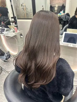 セミロング カラー ヘアアレンジ fumika🎀 ベージュのヘアスタイル