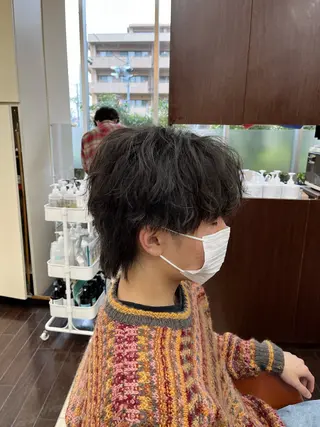 ショート パーマ メンズ AROH men's cut&men's perm 船橋店所属・🧊メンズ特化🧊 高木航希のヘアスタイル