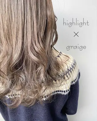 セミロング カラー YU-KA ✂︎ROSSOのヘアスタイル