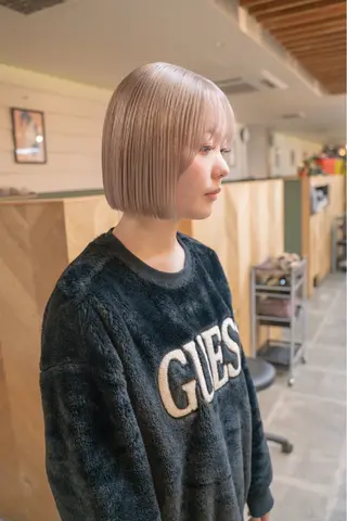 ショート 【ボブ】縮毛矯正/ 船橋駅5分/鈴木杏美のヘアスタイル