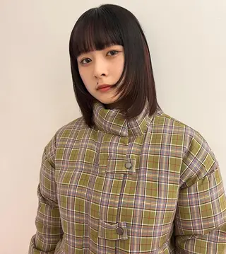 ミディアム カラー 顔周りカット/透明感 カラー✂️MEIのヘアスタイル