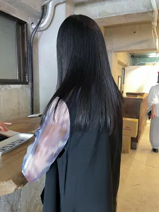 ロング カラー パーマ/レイヤー 岩山丈一郎のヘアスタイル