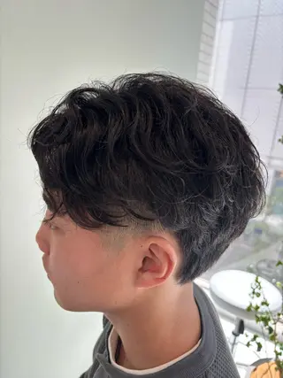 パーマ メンズ 篠田 綾乃のヘアスタイル