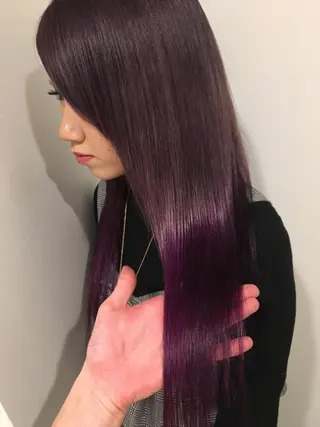 ロング 🌈評価No.1🌈 艶髪カラー❌エクステのヘアスタイル