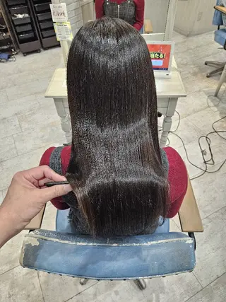 ロング 韓国風レイヤーカット 西村/心斎橋/なんばのヘアスタイル