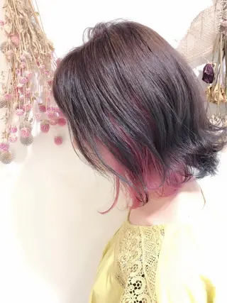 ミディアム ブリーチ/髪質改善 NYNY大久保のヘアスタイル