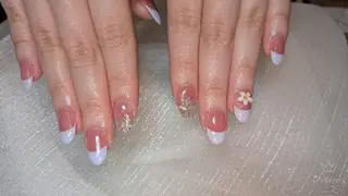 ネイル ネイリストゆか💅 長さだし、深爪矯正のネイルデザイン