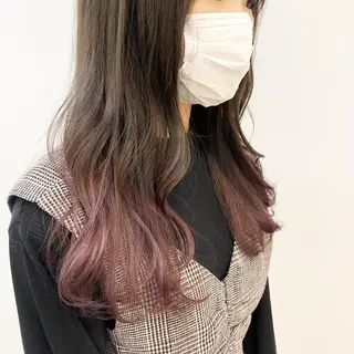 セミロング カラー 嶋佐 昌大 シマサマオのヘアスタイル