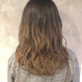 セミロング レイヤーカット❤︎ 韓国ヘア❤︎YUKAのヘアスタイル