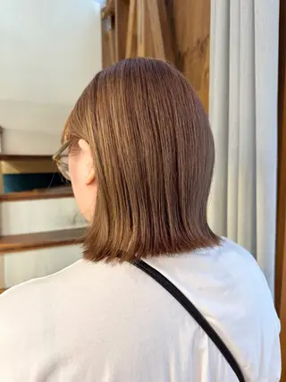 ミディアム カラー 透明感カラー/ハイト ーン/メイク/umiのヘアスタイル