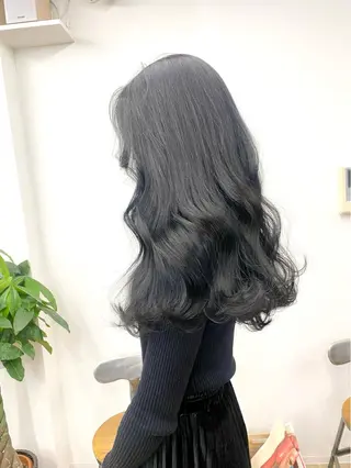 ロング カラー パーマ ヘアアレンジ メンズ キッズ ネイル マツエク・マツパ アイブロウ 韓国風×透明感カラー 髪質改善オタベシンヤのヘアスタイル