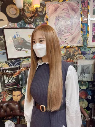 ロング カラー ヘアアレンジ マツエク・マツパ haco+所属・🌈派手髪エクステ ブレイズ🌈ひろとのヘアスタイル