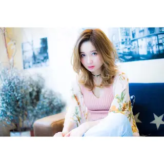 ミディアム カラー (スタイリスト)牧 好美のヘアスタイル