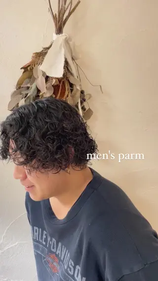 ショート パーマ メンズ Hair muse'e所属・加藤 愛鈴のヘアスタイル