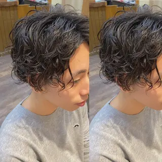 パーマ メンズ 鎌田 祥江のヘアスタイル