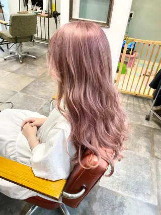 ロング カラー ~tie.hair salon所属・Ryoka🌼倉敷/ ハイトーン/レイヤーのヘアスタイル