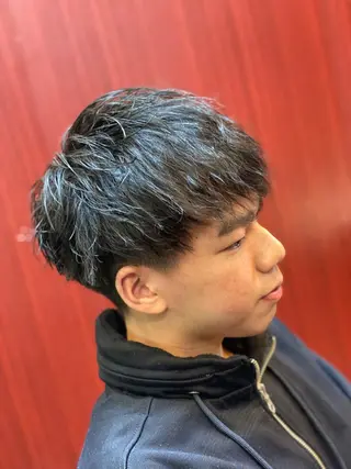ショート パーマ メンズ HIRO GINZA barber shop神楽坂店所属・波岡 萩斗のヘアスタイル