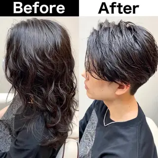 メンズ Soleria /ソレリア所属・メンズカットのプロ 田中慎一のヘアスタイル