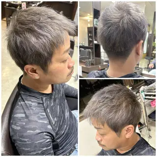 ショート カラー メンズ 中島 剛のヘアスタイル