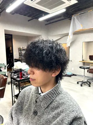 ショート パーマ メンズ メンズ特化/マッシュ 小原  啓裕のヘアスタイル