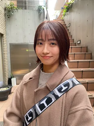 ショート 大人可愛い♡コテ巻き パーマ🌼杉田 萌恵のヘアスタイル