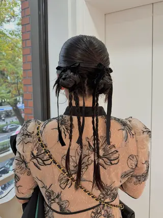 ロング ヘアアレンジ 髪質改善”艶"カラー 🤍Hono🐶のヘアスタイル