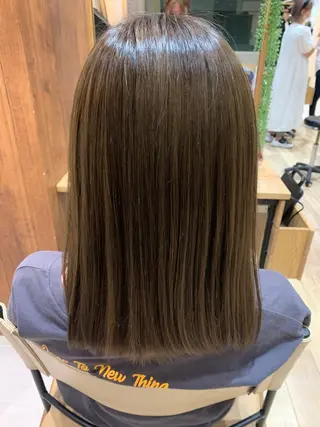 セミロング カラー 韓国ヘア🇰🇷 増田夏希のヘアスタイル